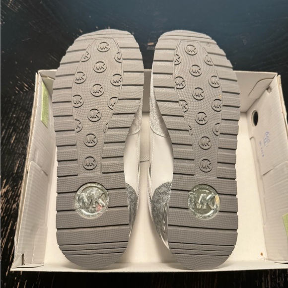 Michael Kors White and Silver Sneakers - Picture 4 of 5